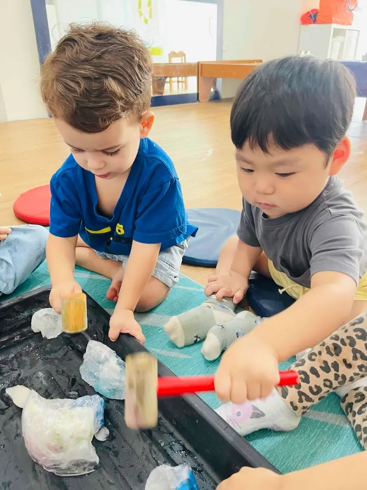 Toddlers playing together