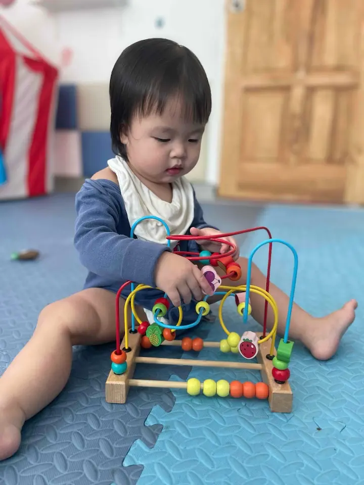 Happy Asian baby at Baby Road
