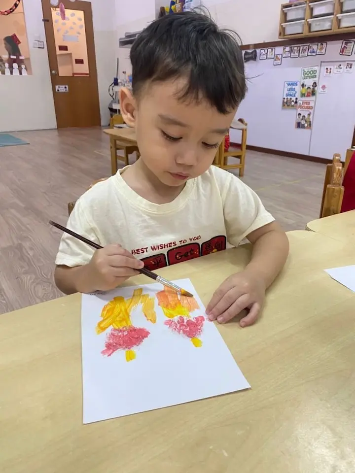 Children playing and learning in classroom